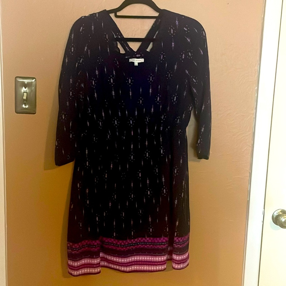 Stitch Fix Skies are Blue Navy Aitanna Crochet Lace Trim Dress Large